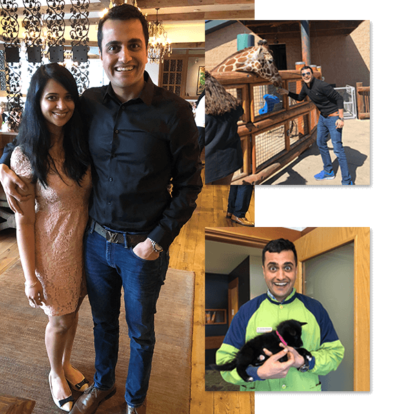 Set of casual pics of Dr. Ketan Jumani with wife and different animals