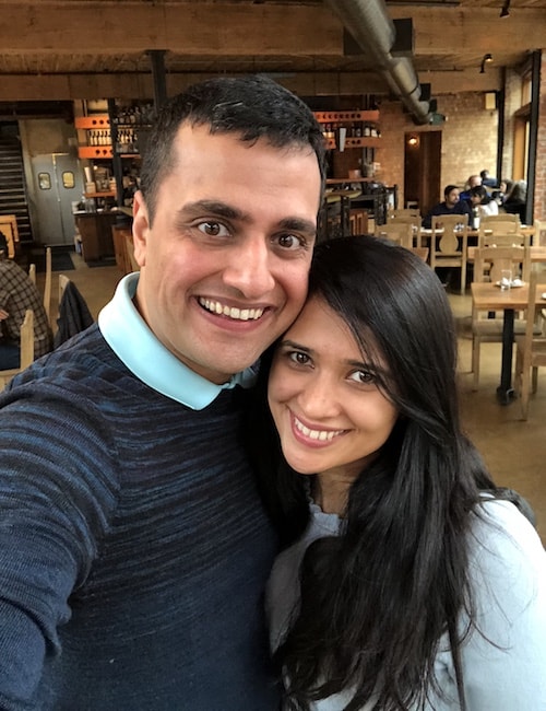 Dr. Ketan Jumani smiling with his wife outside Dr. Ketan Jumani Smiling with wife while taking a selfie