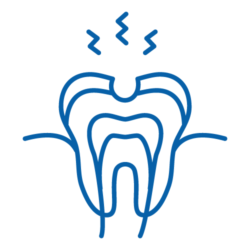 Icon of a damaged tooth ready for restoration