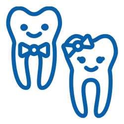 Icon of male and female child tooths