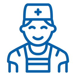 Icon of a happy and helpful nurse