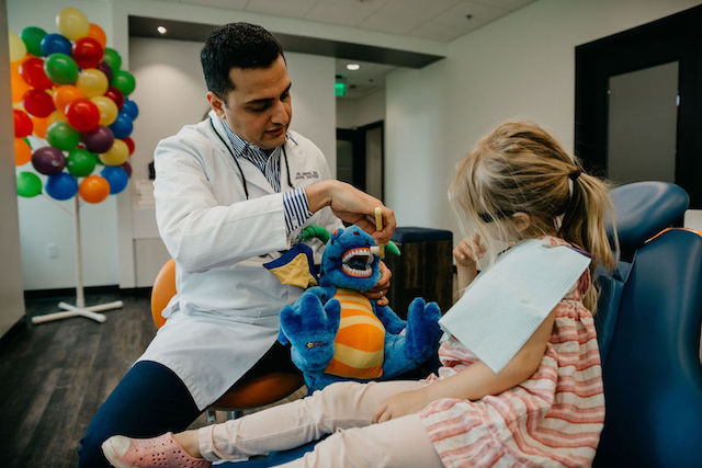 Boy at dentist