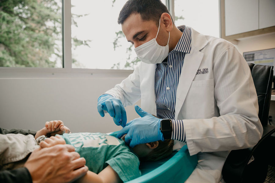 girl at dentist